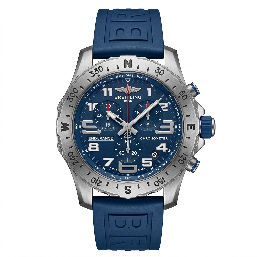 Breitling Endurance Pro 44 IRONMAN || SILICON STRAP BLUE DIAL