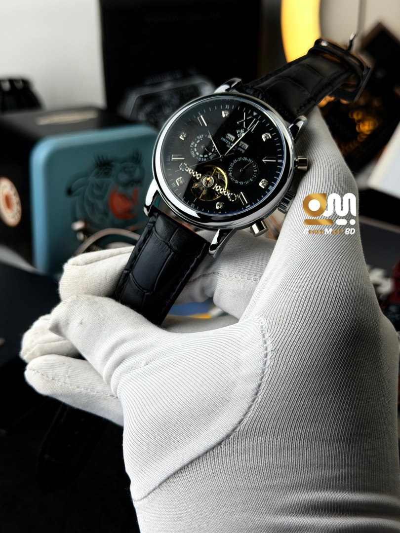 Patek Philippe Grand Flywheel Complication Automatic watch || Dial Black