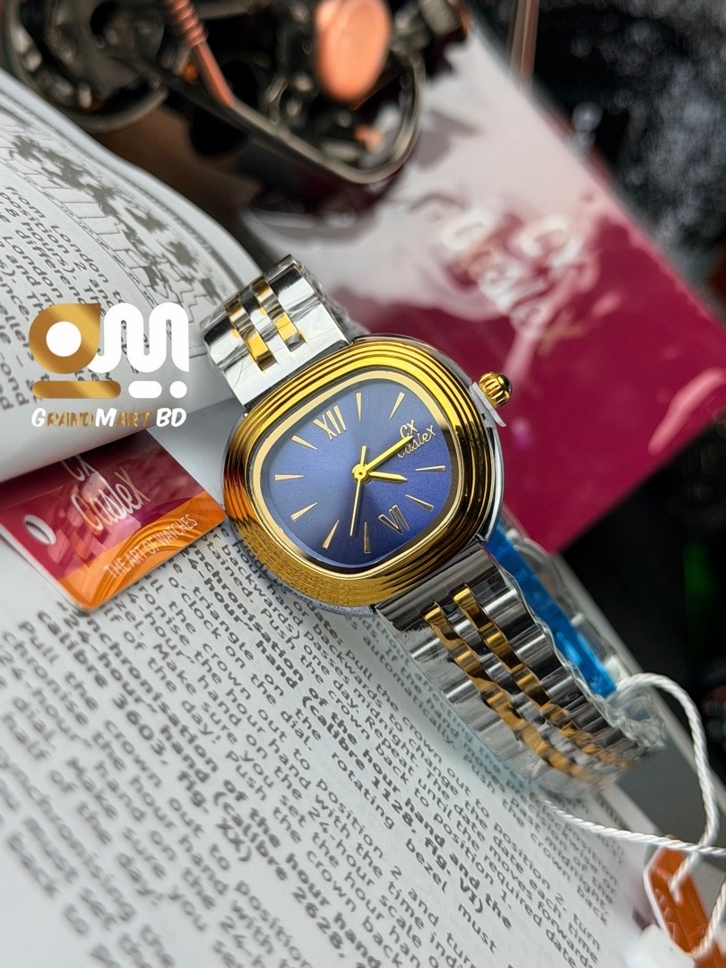 ORIGINAL CASLEX BLUE DIAL TWO TONE CHAIN_img_1