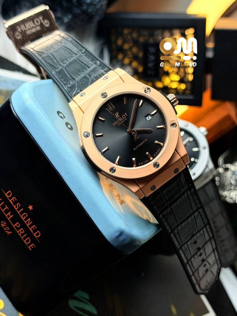 HUBLOT CLASSIC FUSION SIDE ROSE BLACK DIAL