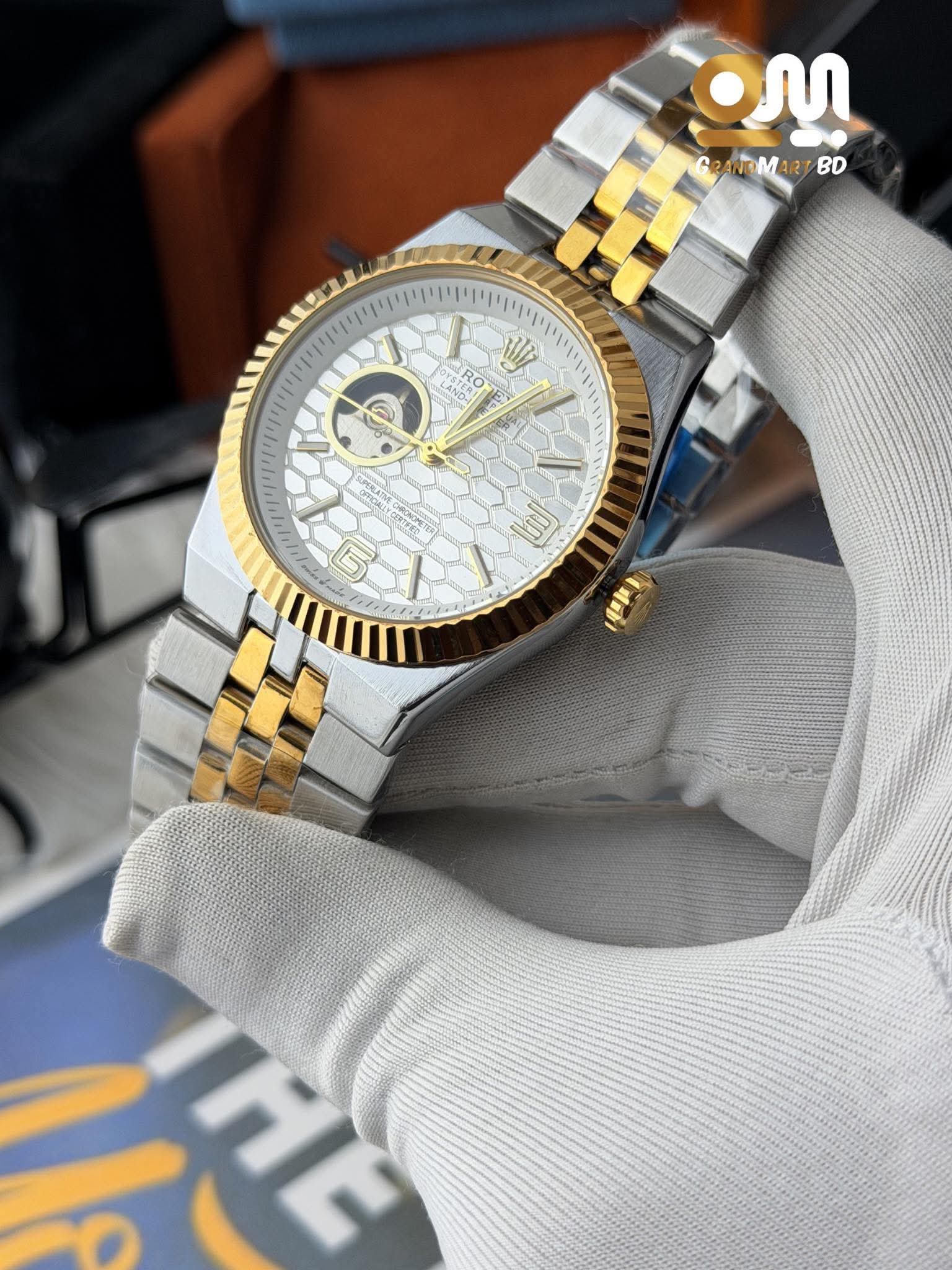 ROLEX OPEN HEART AUTOMATIC| SILVER GOLDEN