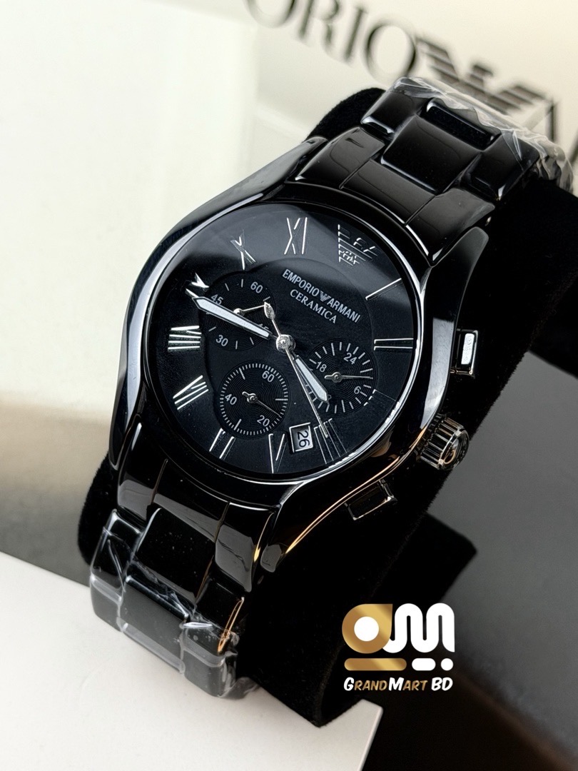 Emporio Armani Ceramica Chronograph || Black