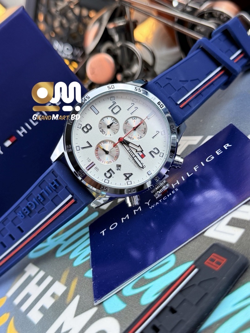 Tommy Hilfiger Bank Chronograph men's watch  || Blue Strap