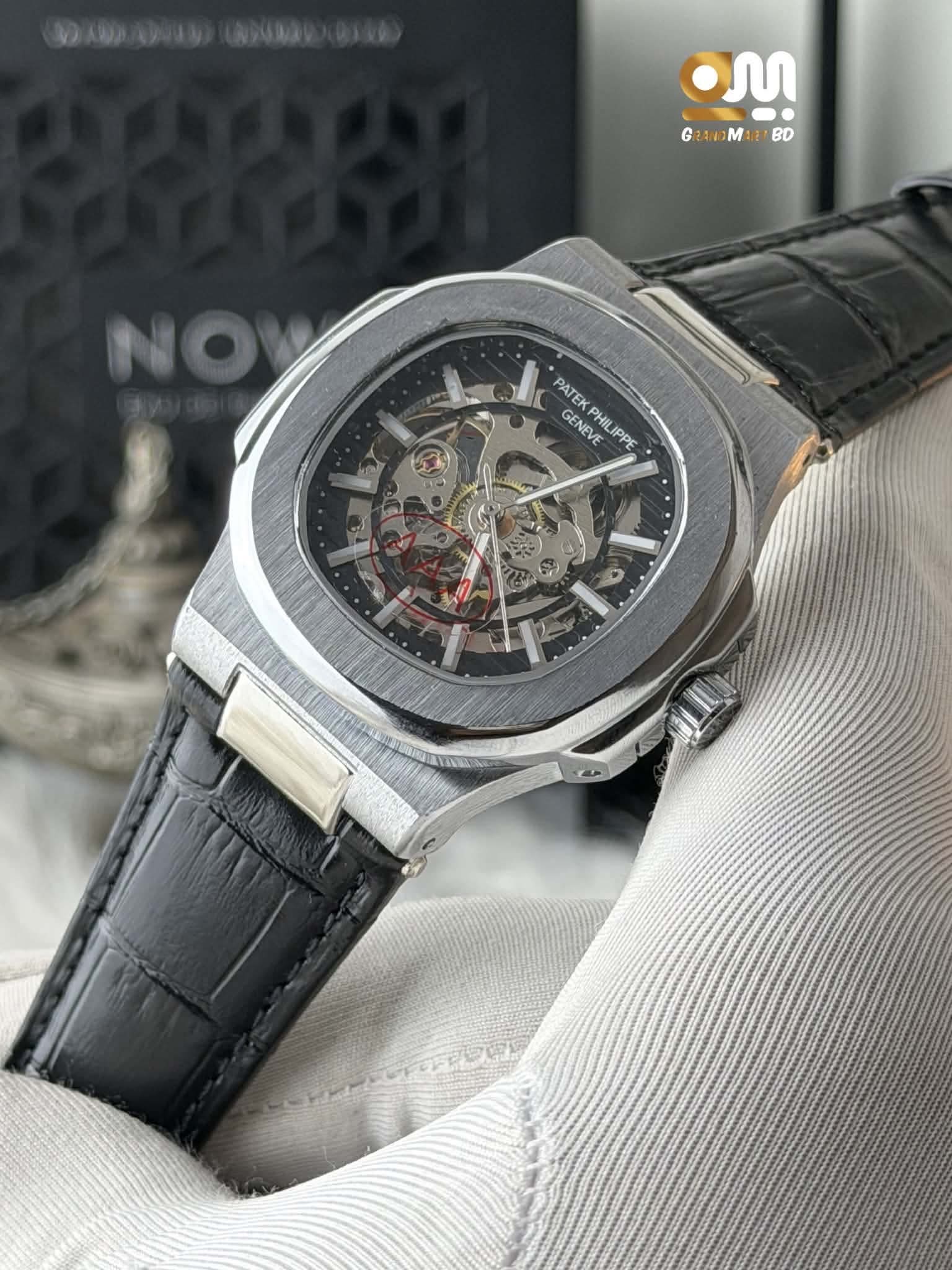 PATEK PHILIPE SKELETON | SILVER BLACK