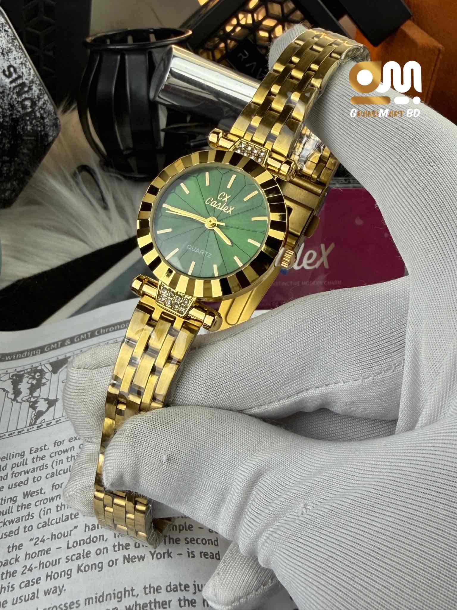 CASLEX || GREEN DIAL GOLDEN CHAIN