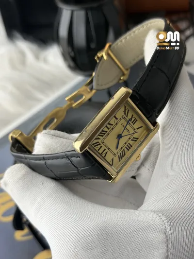 Cartier Tank watch || Golden Dial_img_0