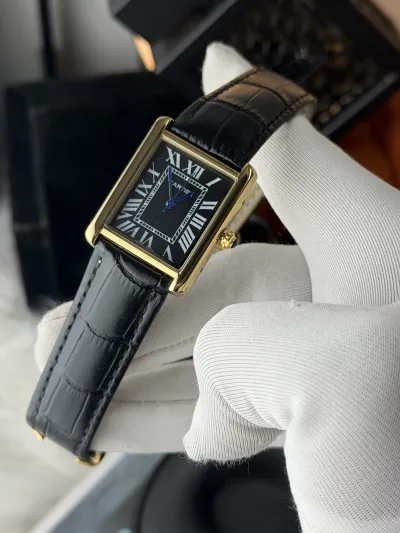 Cartier Tank || Dial black with premium lock_img_1