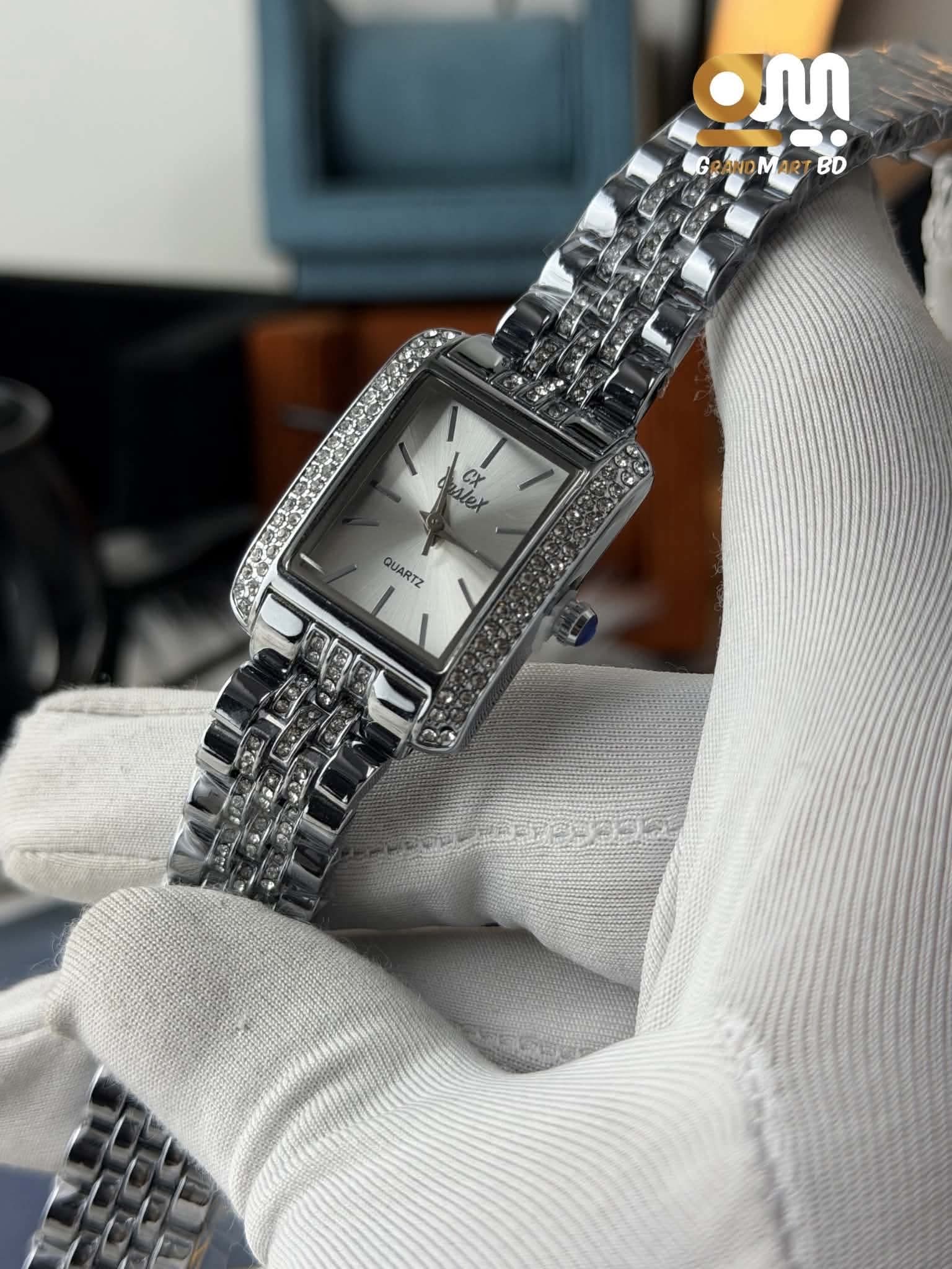 CASLEX GIRLS WATCH |SILVER SQUARE DIALS