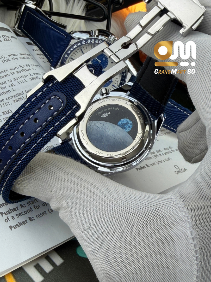 OMEAGA SPEEDMASTER||Silver Snoopy Award || BLUE NYLON STRAP WHITE DIAL_img_1