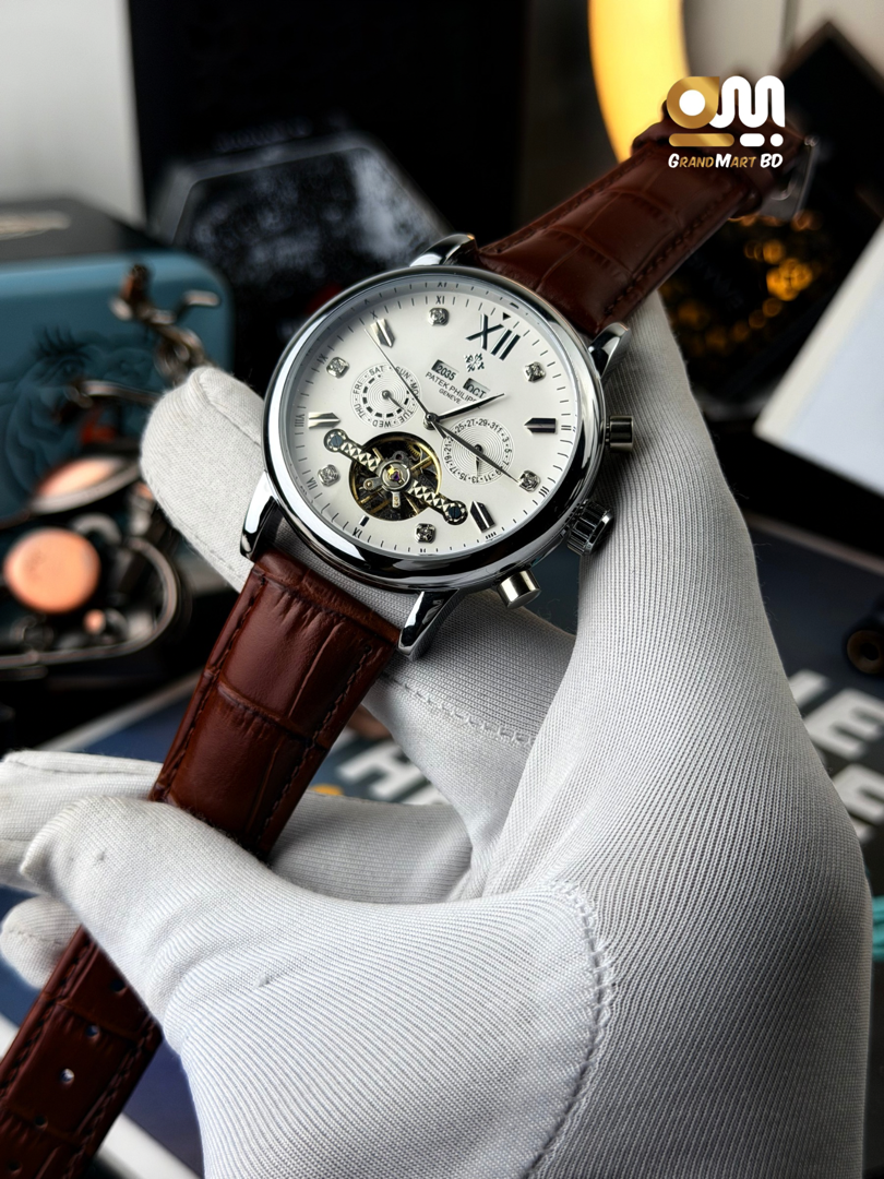 Patek Philippe Grand Flywheel Complication Automatic watch || White Dial_img_1