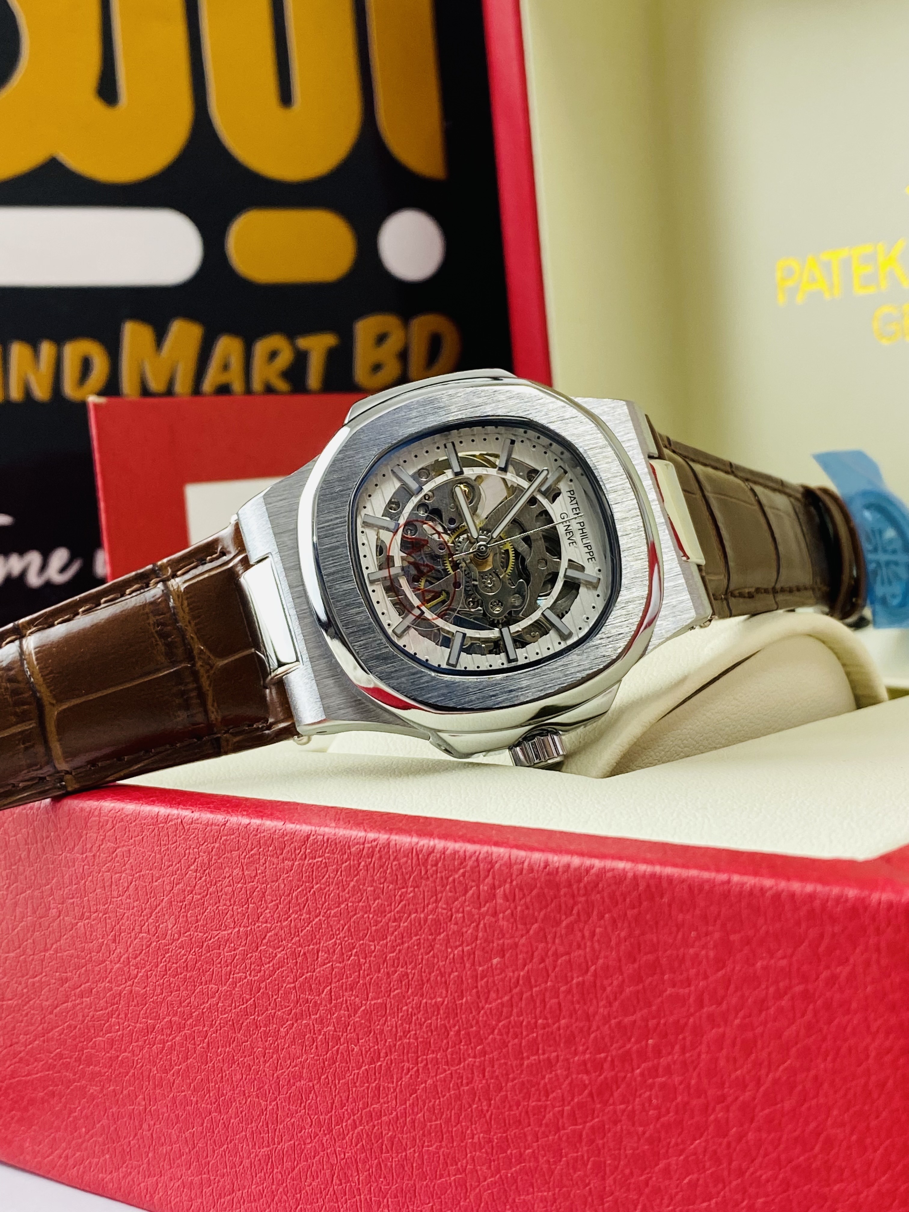 Patek Philippe Skeleton || Brown leather