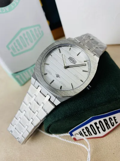 Hero force || White dial silver chain_img_1
