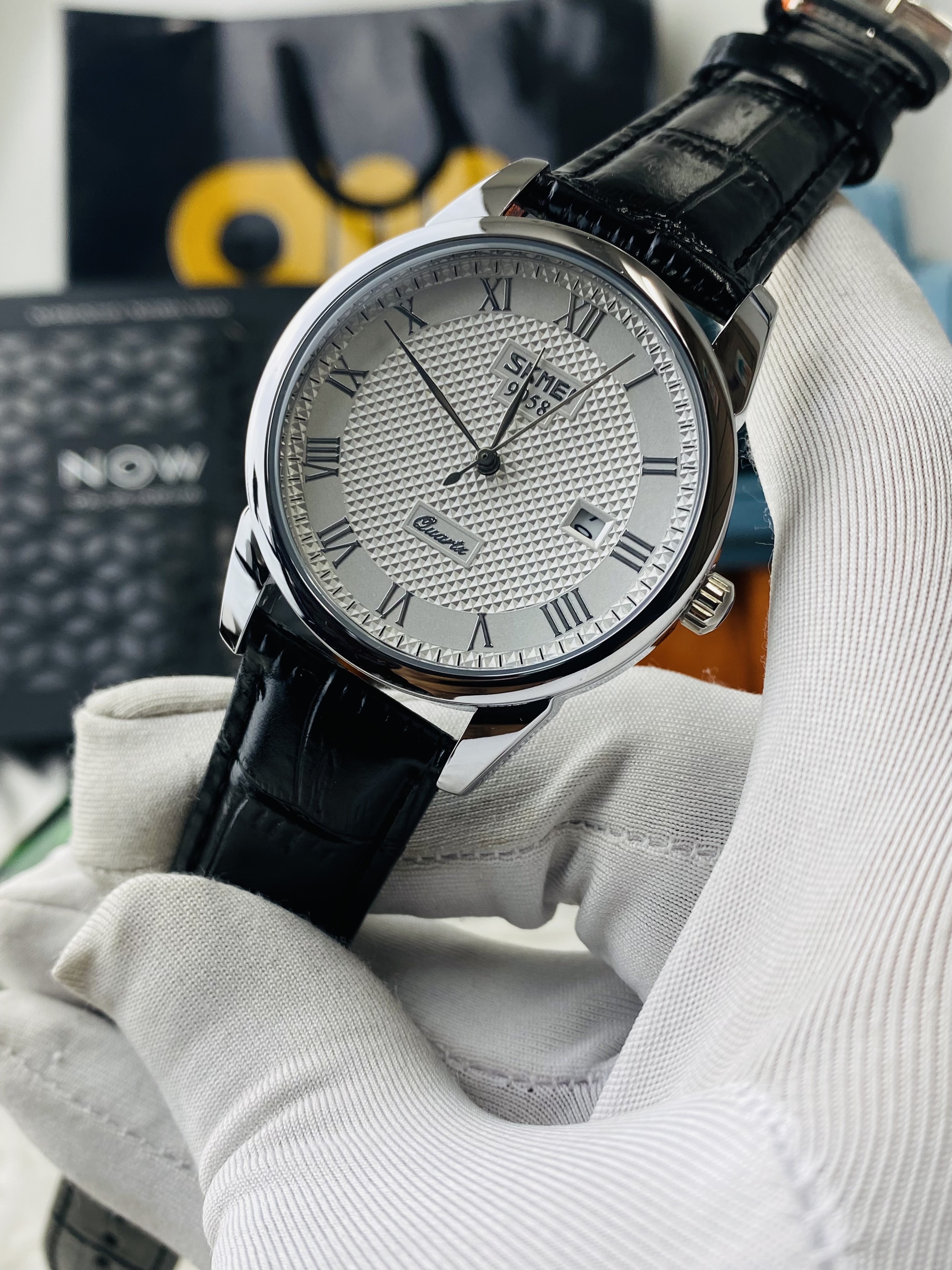 Skmei || 9058 Original Black Leather