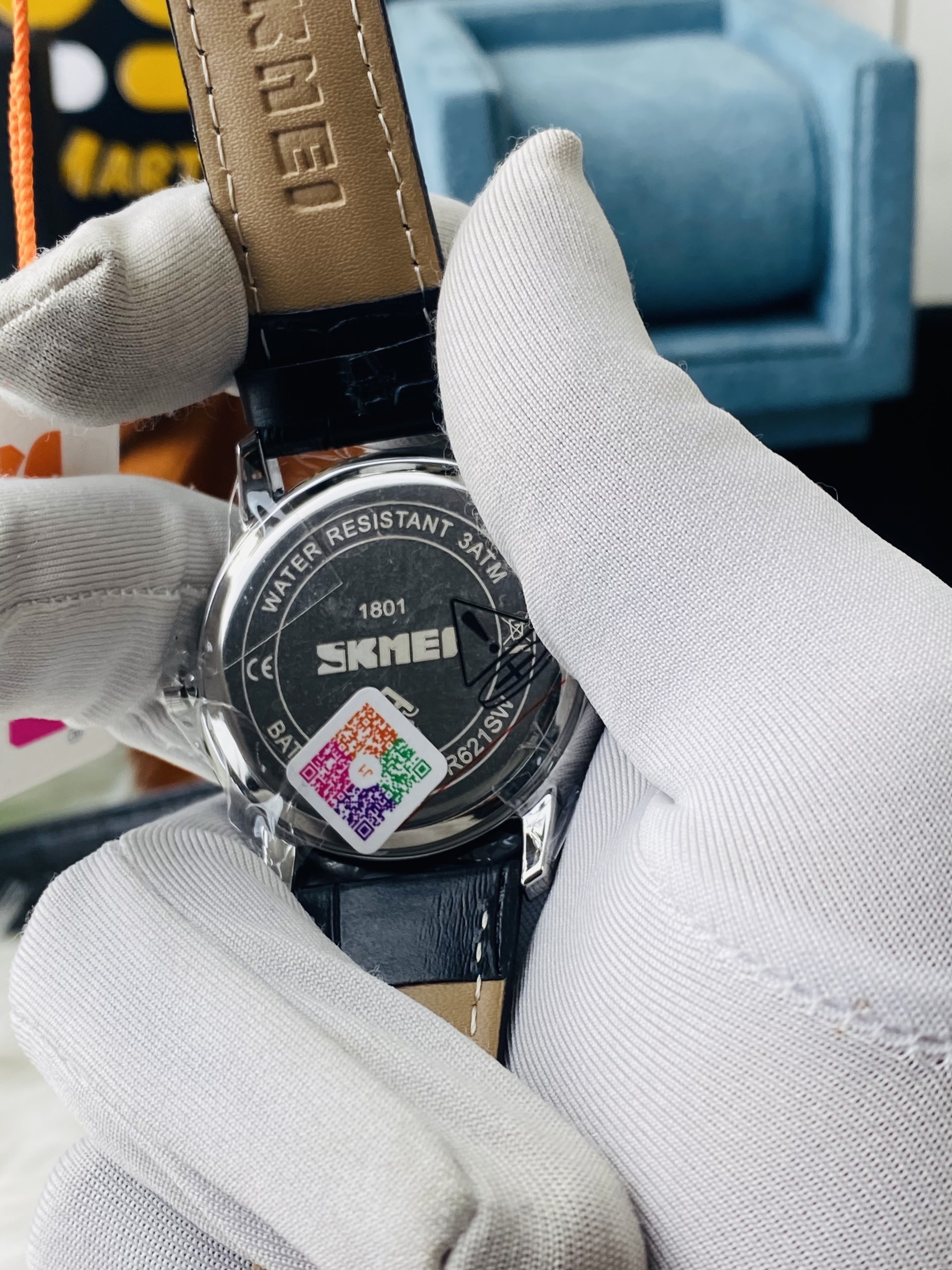 Skmei 1801 || Black Strap White Dial_img_1