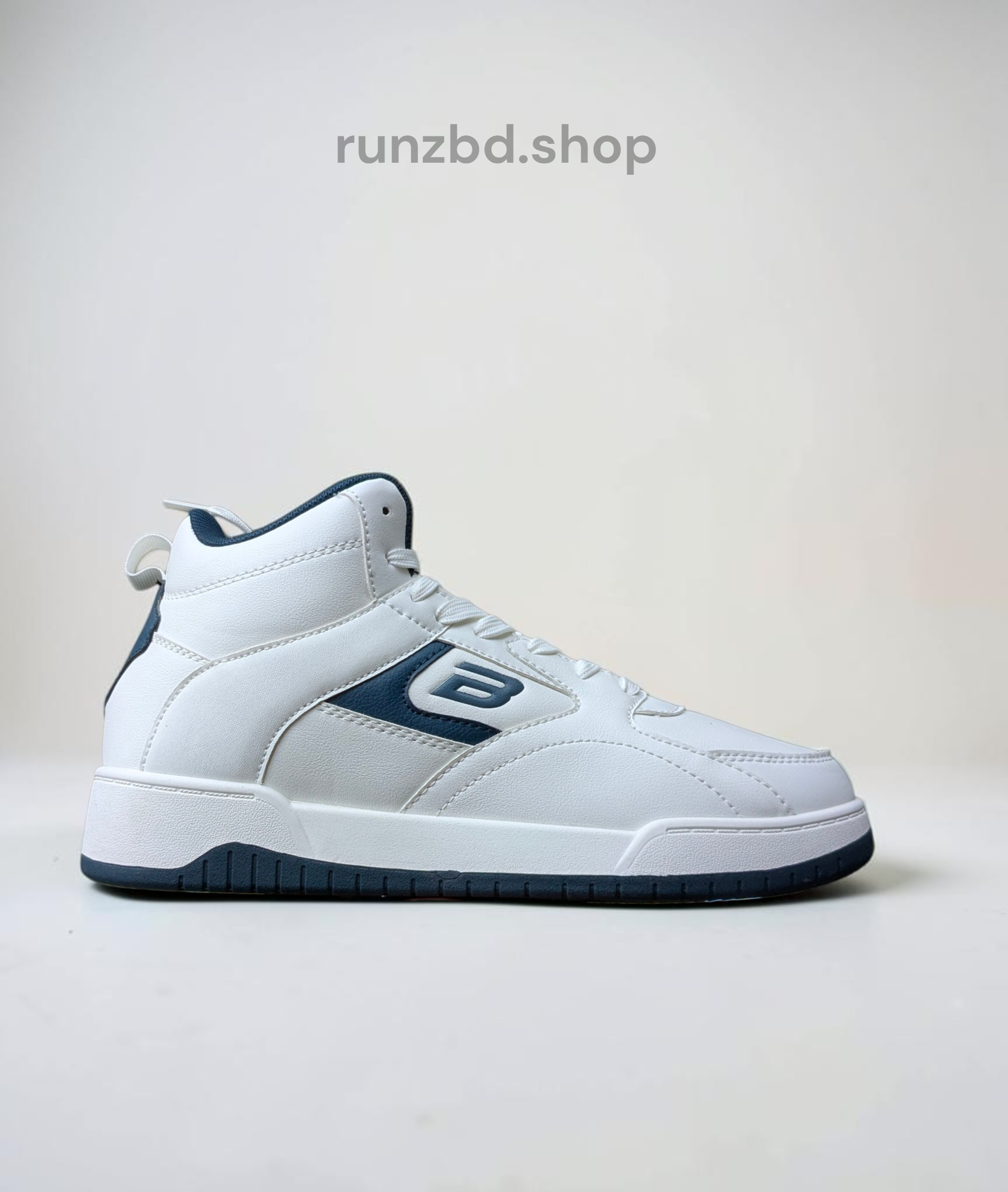 Bond Street High-neck Sneakers White/Navy (40-44)_img_0