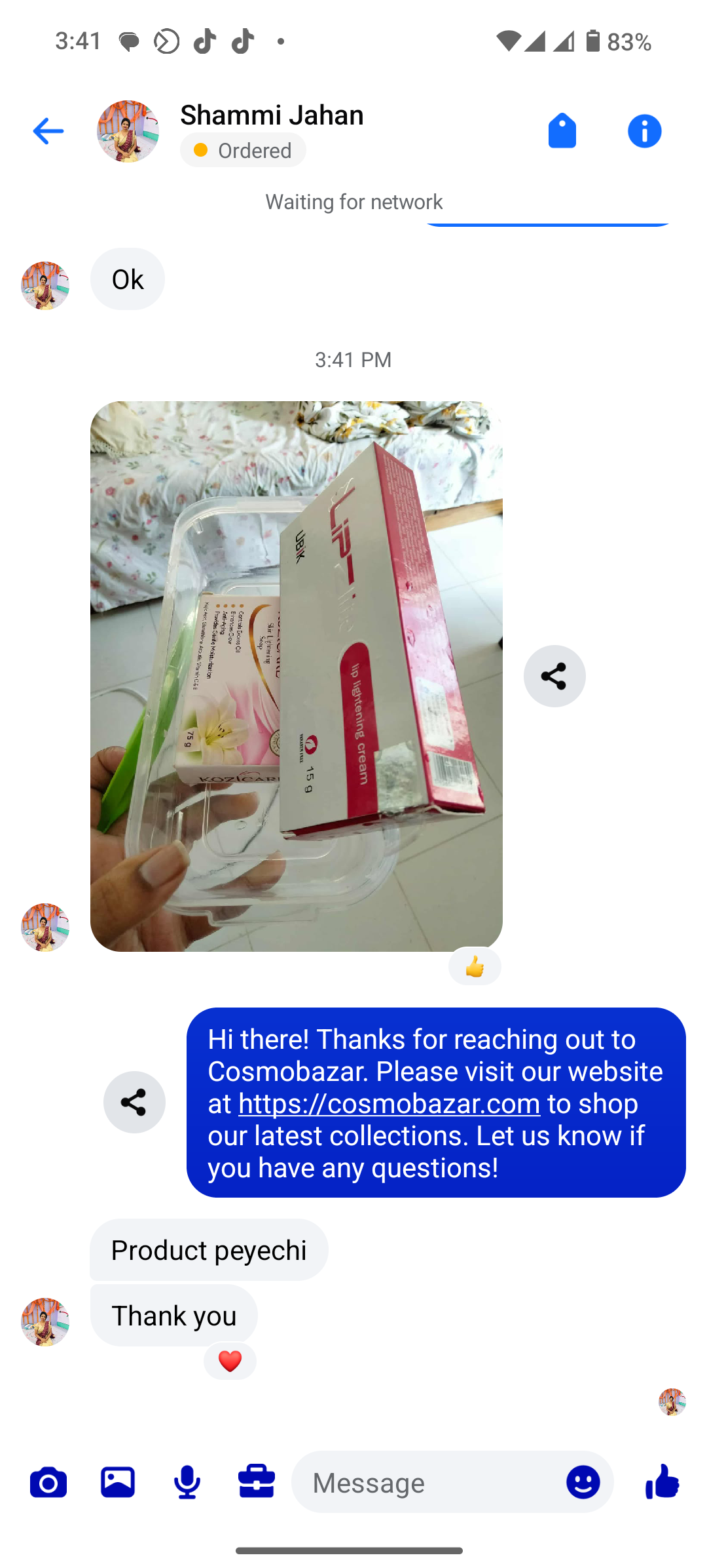 Customer review