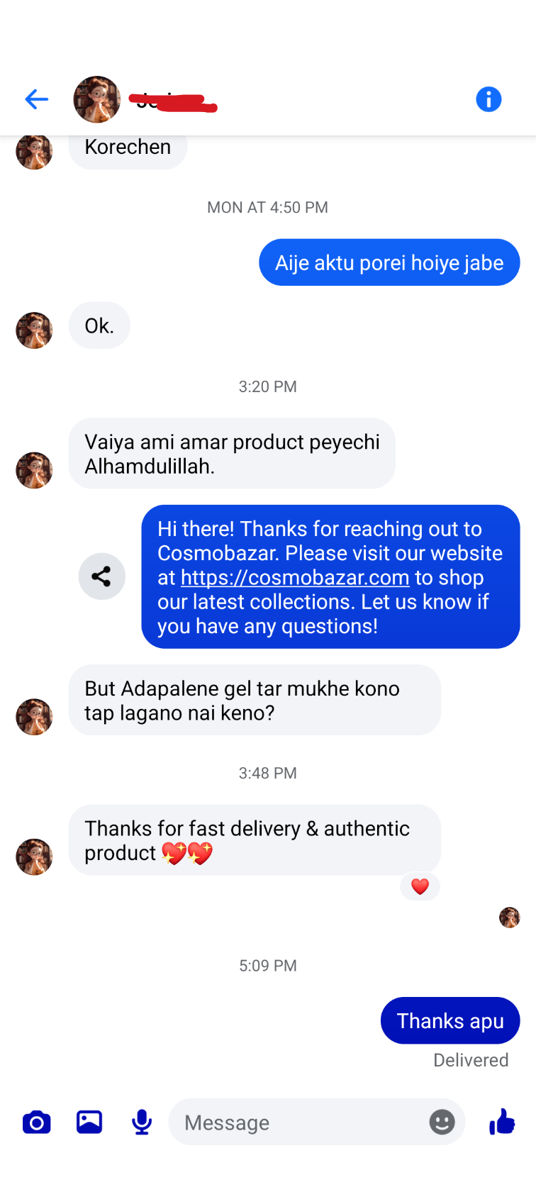 Customer review