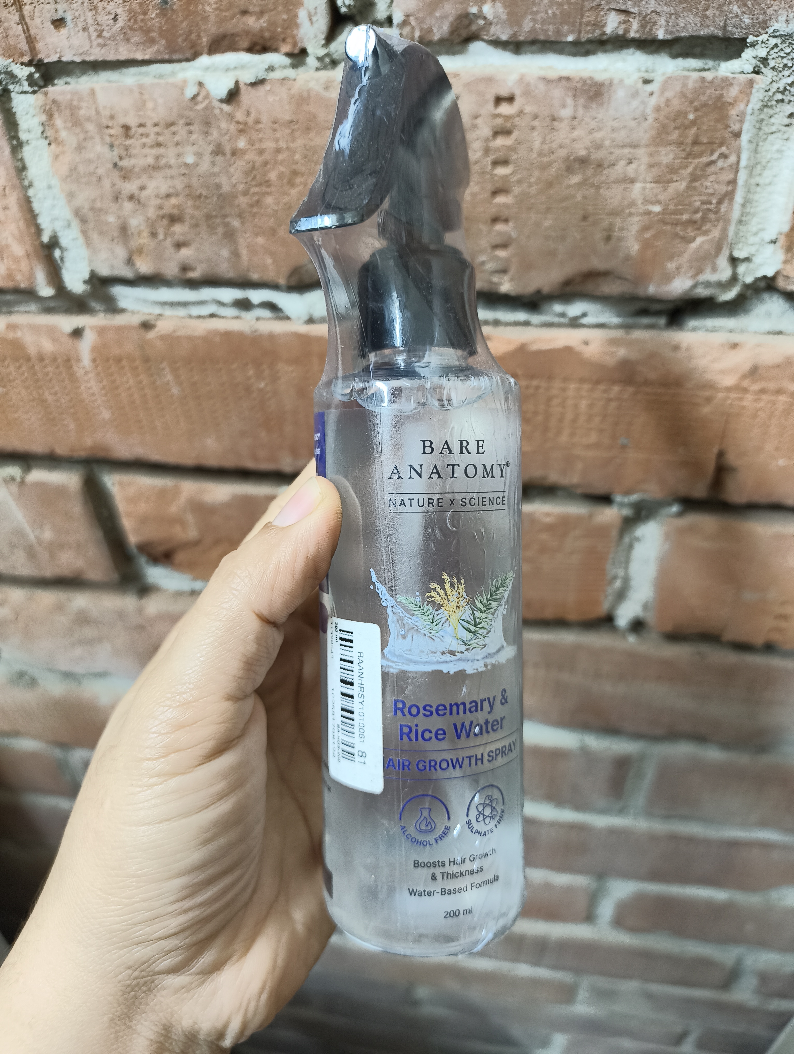 Bare Anatomy Rosemary & Rice Water Hair Growth Spray - 200ml_img_1