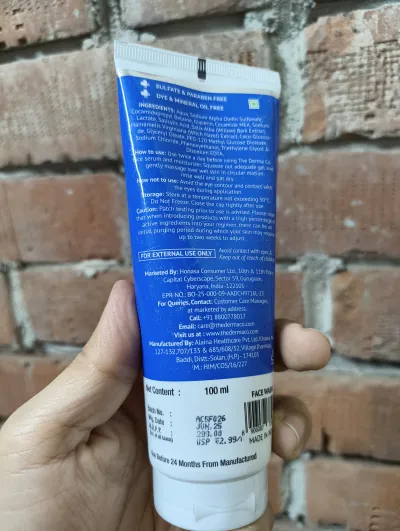 Derma co 1% Salicylic Acid Gel Face Wash - 100ml_img_2