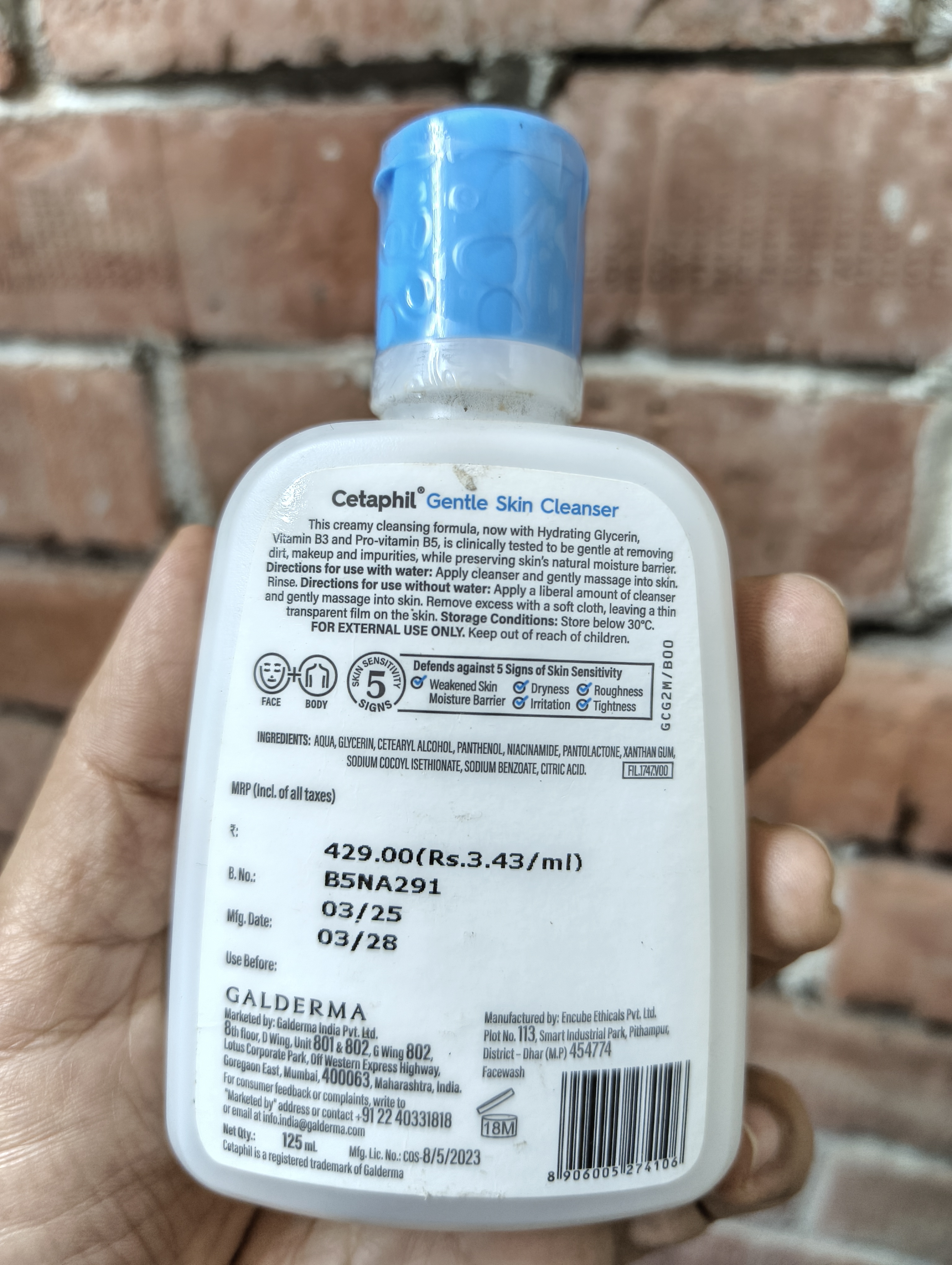 Cetaphil Gentle Skin Cleanser, Dry to Normal, Sensitive Skin- 125ml_img_2