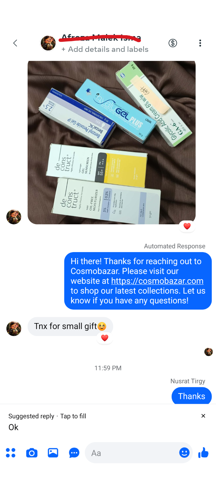 Customer review