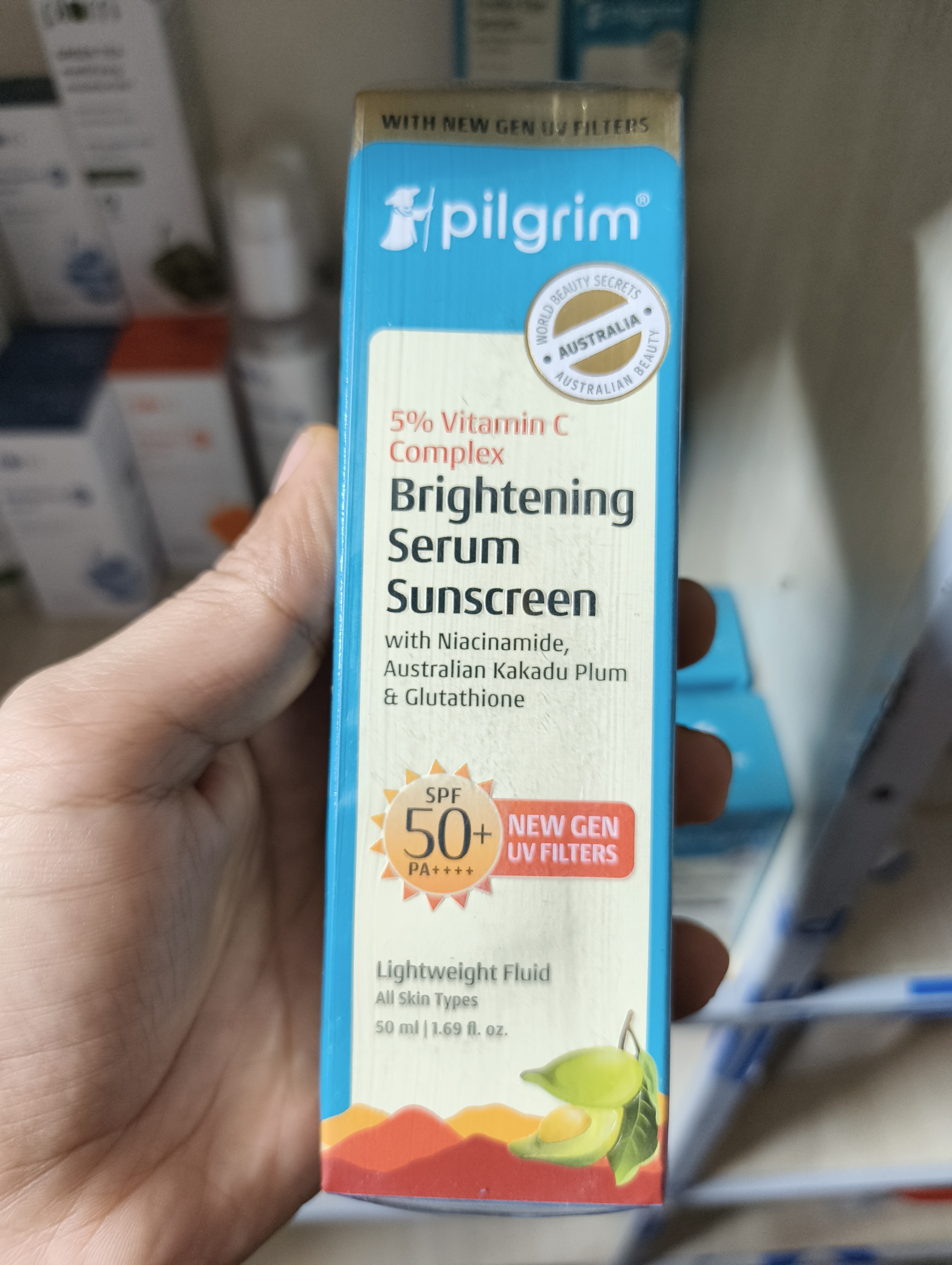 Pilgrim Brightening Serum Sunscreen SPF 50+ PA++++ 50ml_img_1