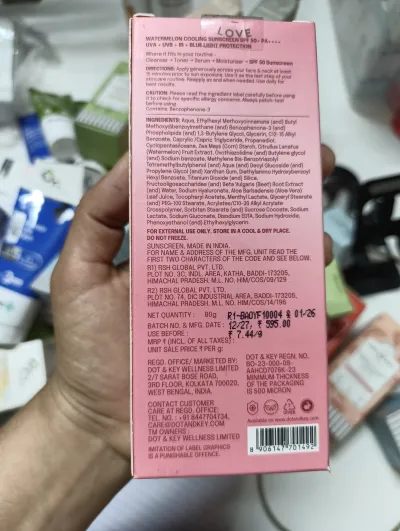 Dot & Key Watermelon Cooling Sunscreen aqua-gel SPF 50++++ 80g_img_2