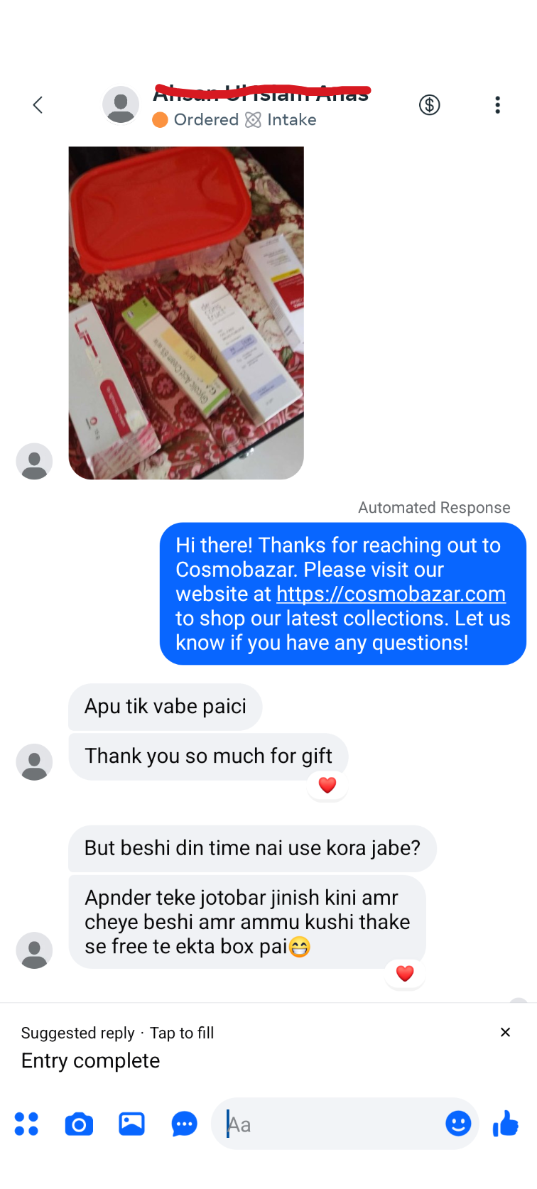 Customer review