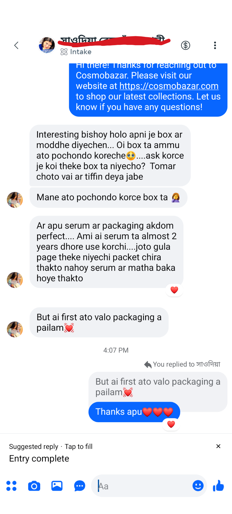 Customer review