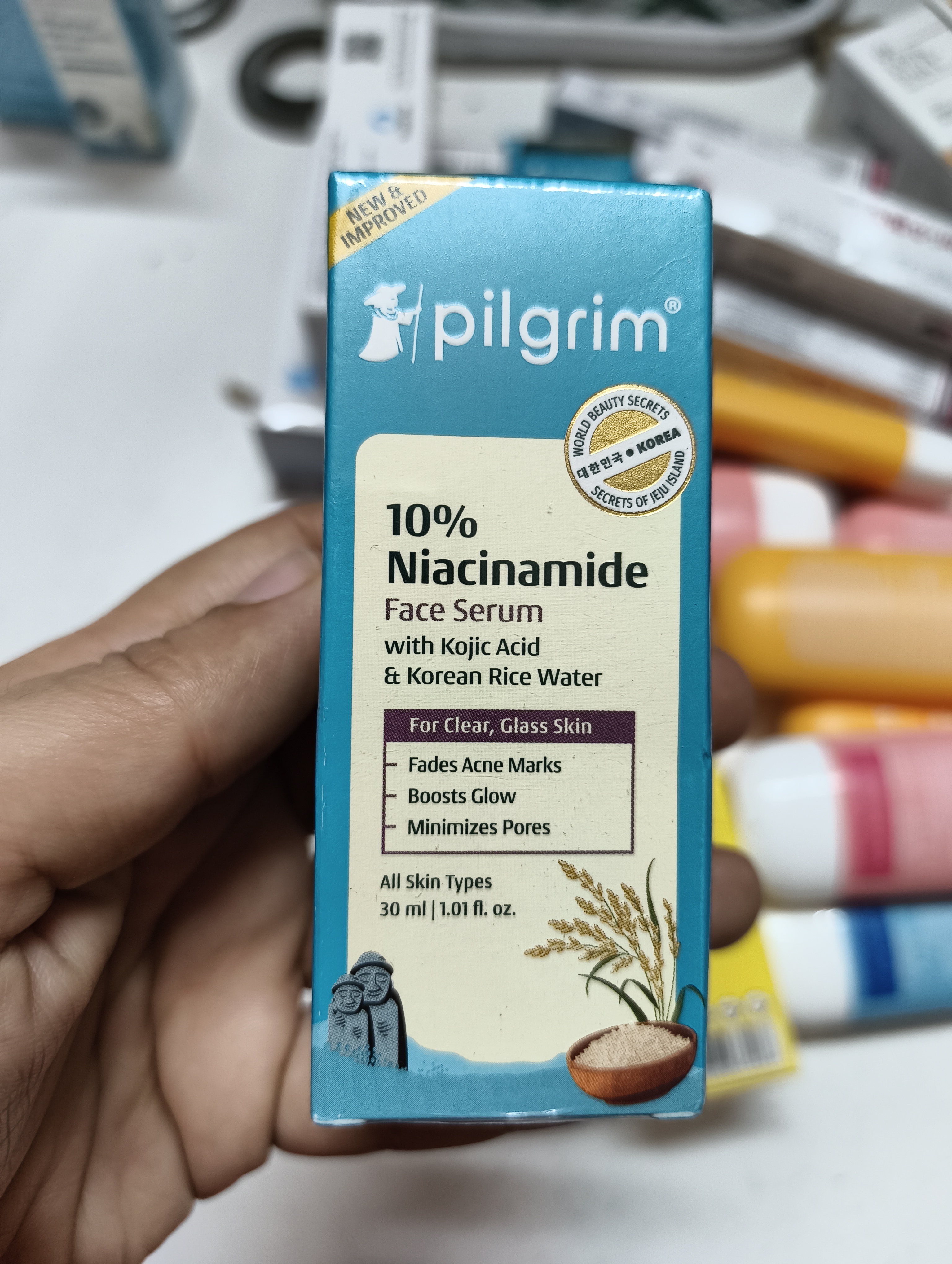 Pilgrim 10% Niacinamide Face Serum with Kojic Acid & Korean Rice Water 30ml