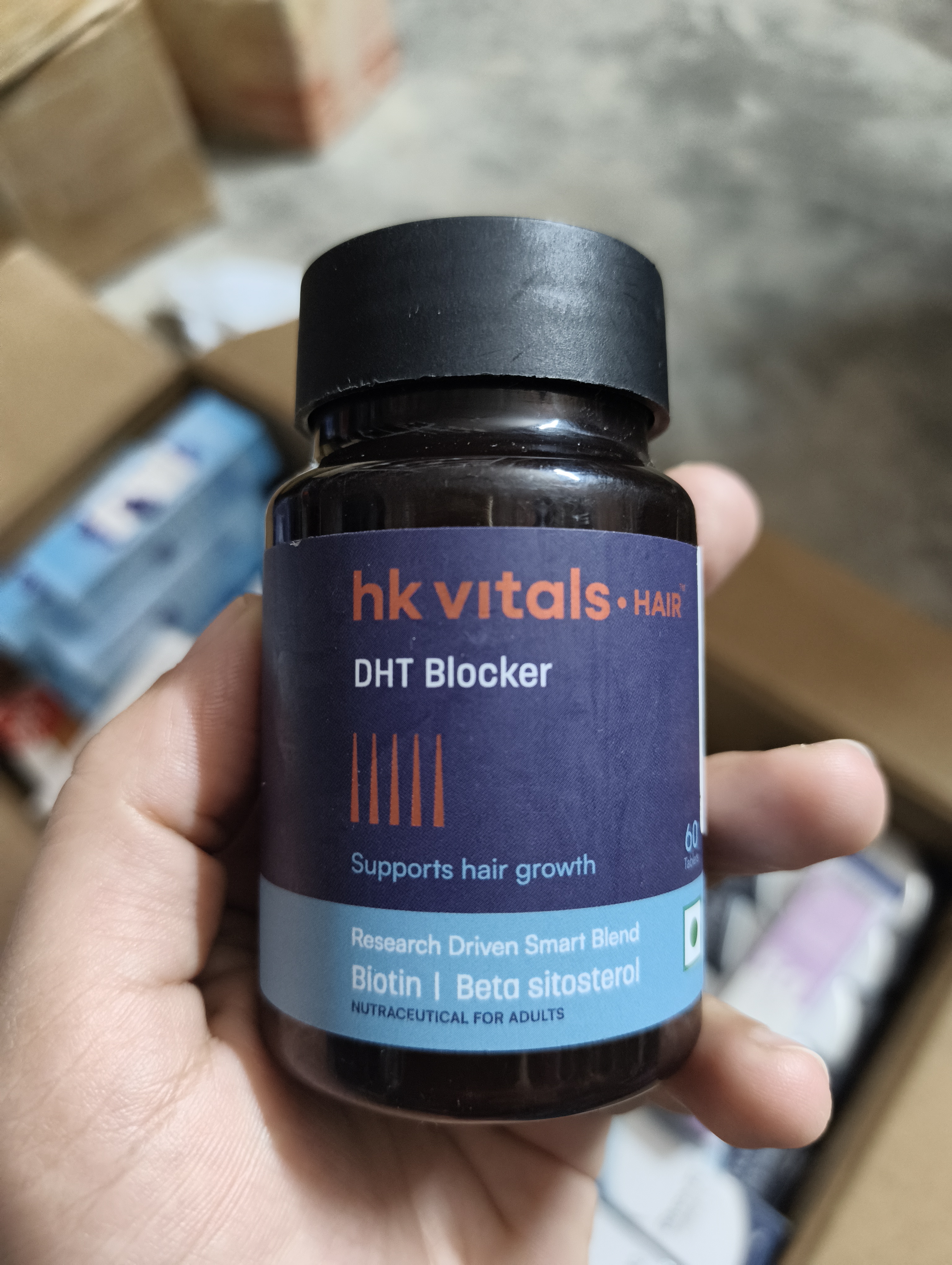 hk vitals DHT Blocker, Supports Hair Growth Tab 60's_img_1