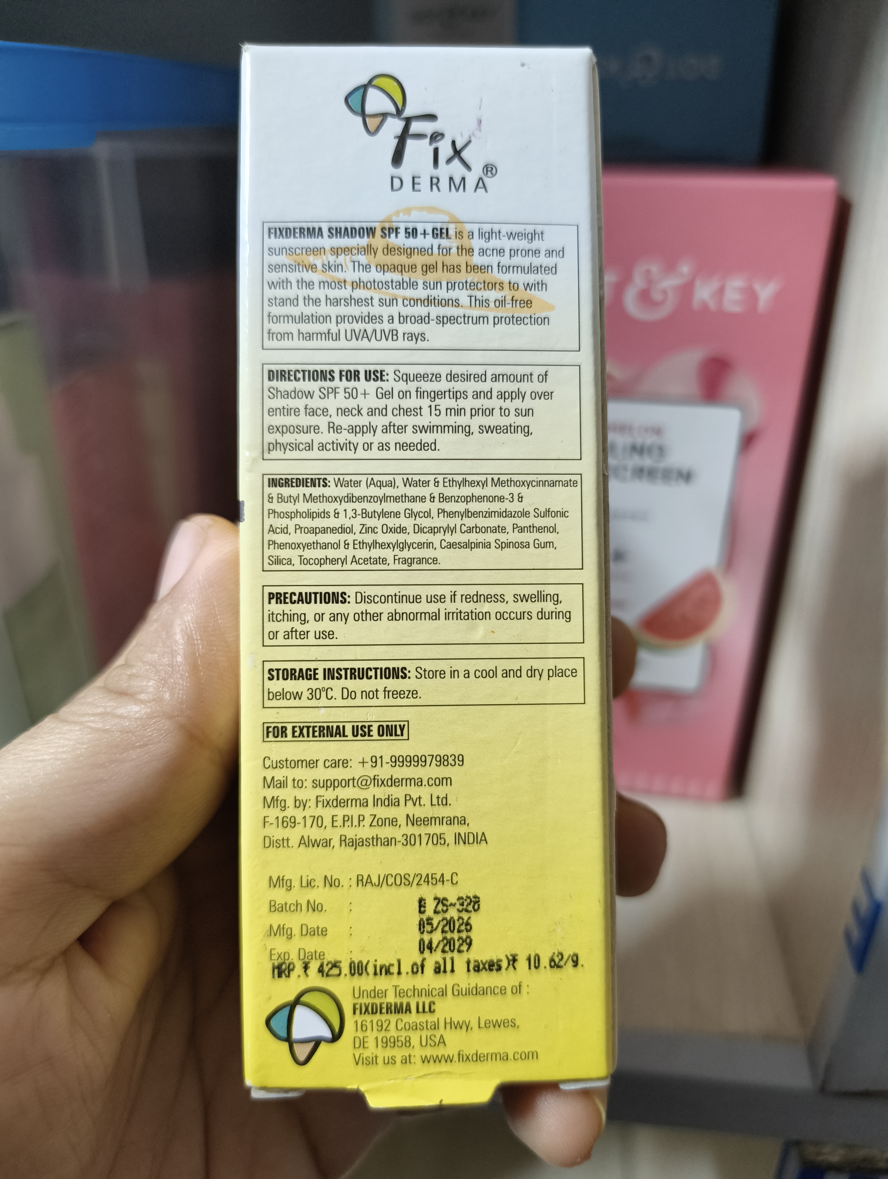 Fixderma Shadow Sunscreen Spf 50+ Gel 40g_img_2
