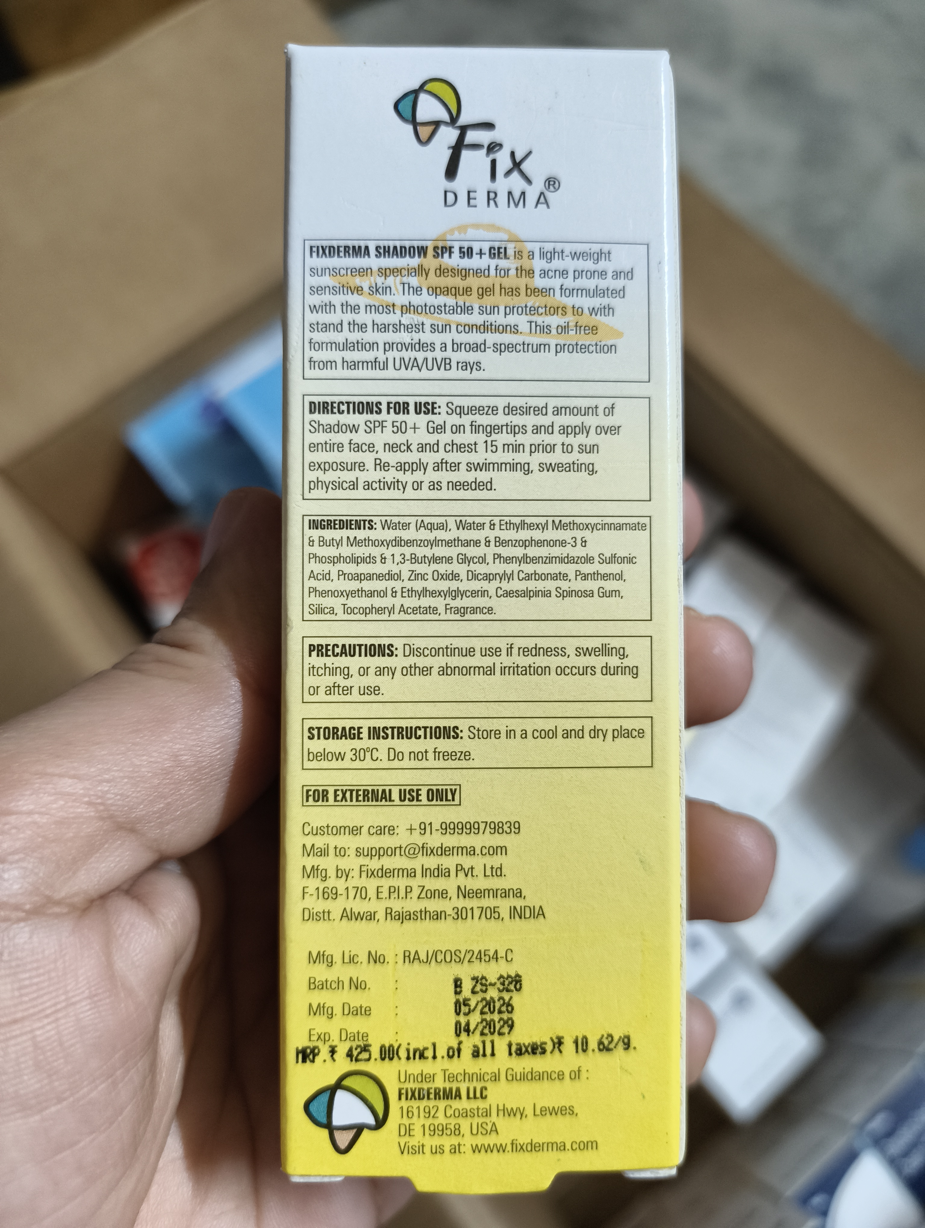 Fixderma Shadow Sunscreen Spf 50+ Gel 40g_img_2