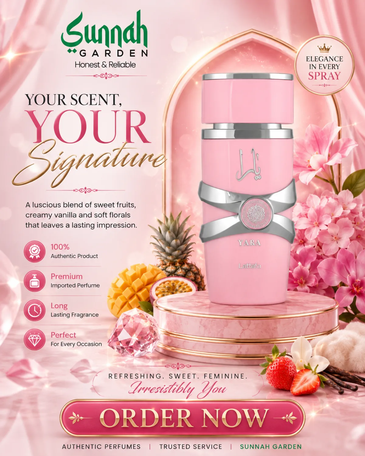 Yara Lattafa Perfumes for women 100ml - Image 1