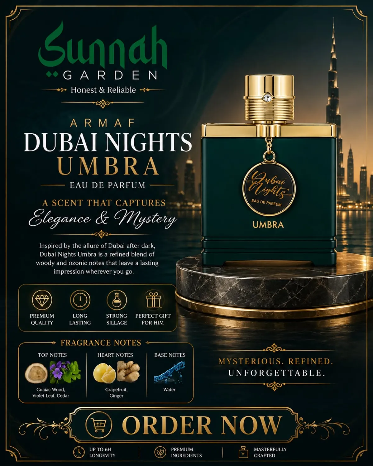 Dubai Nights Umbra Armaf for women and men 100ml - Image 1
