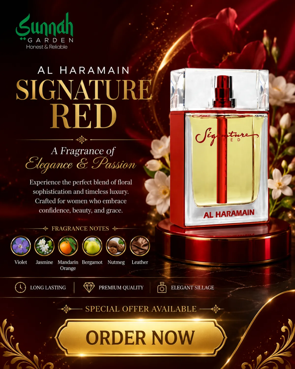 Haramain Signature Red Al Haramain Perfumes for women 100ml - Image 1