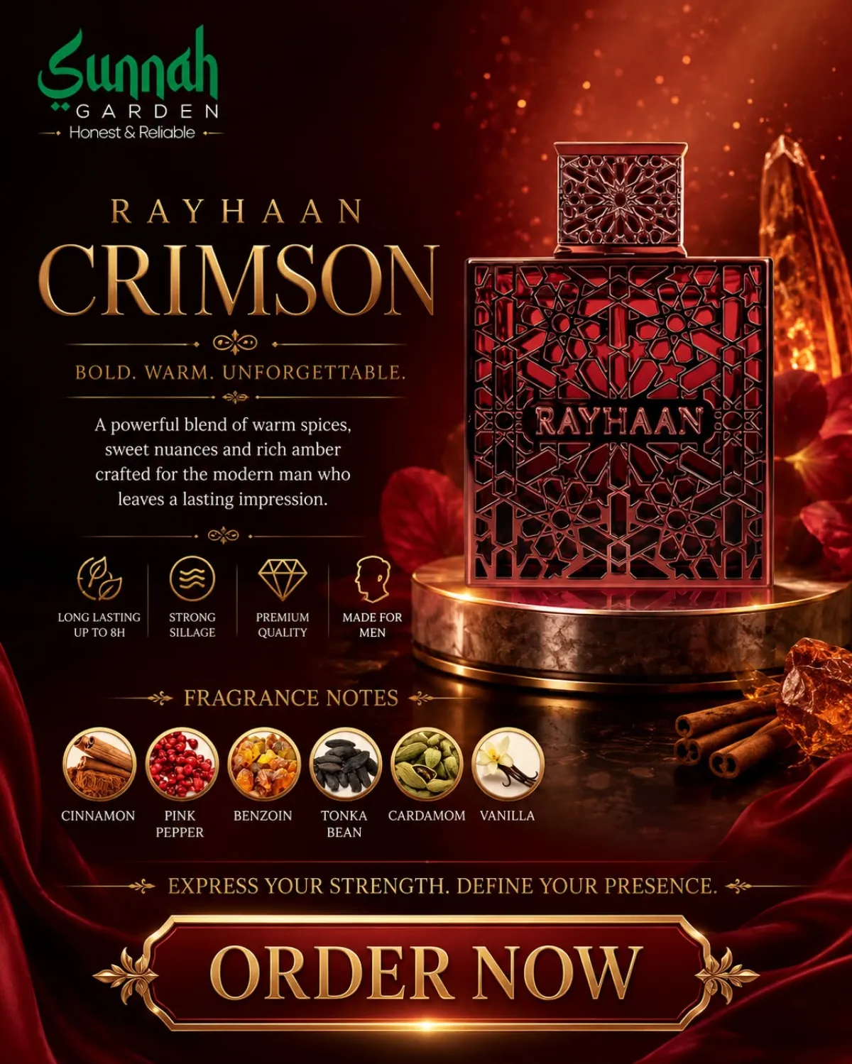 Crimson Rayhaan for men 100ml - Image 1