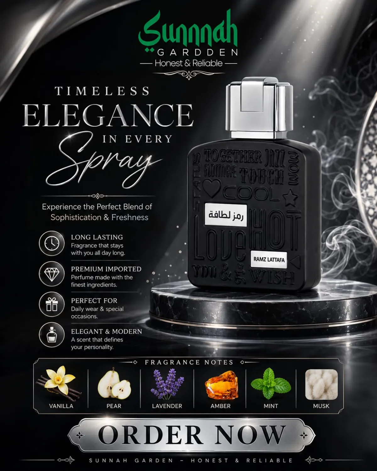 Ramz Lattafa Silver Lattafa Perfumes for women and men 100ml - Image 1