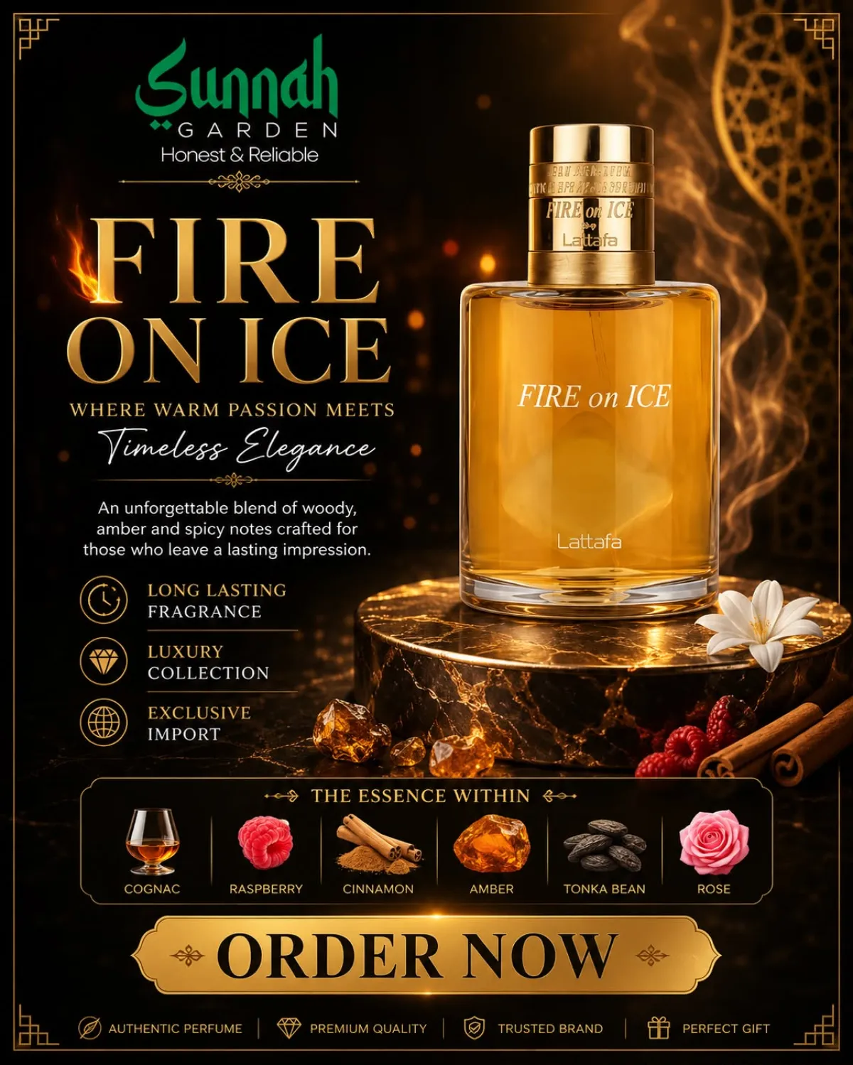 Fire On Ice Lattafa Perfumes for women and men 100ml - Image 1