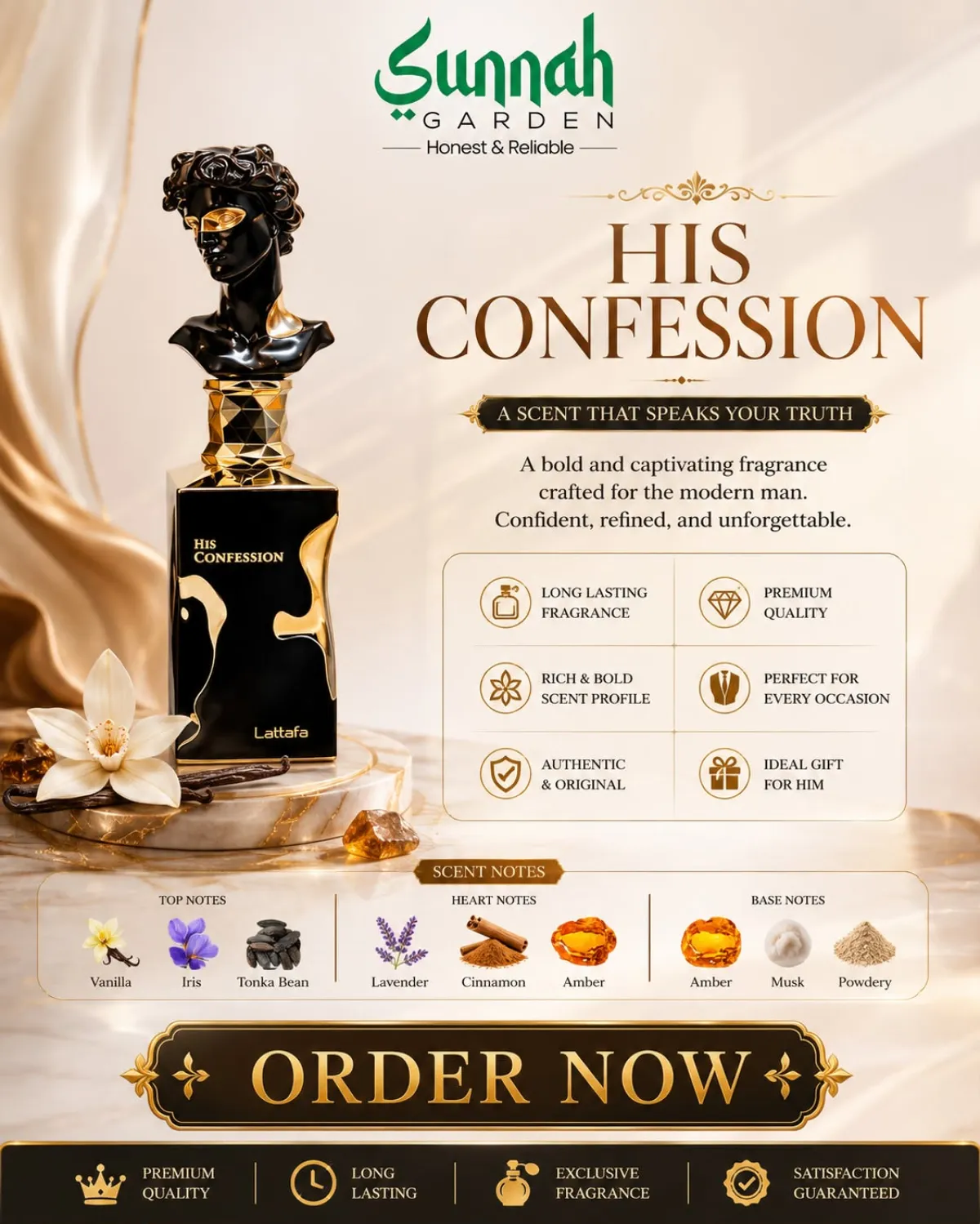His Confession Lattafa Perfumes for men 100ml - Image 1