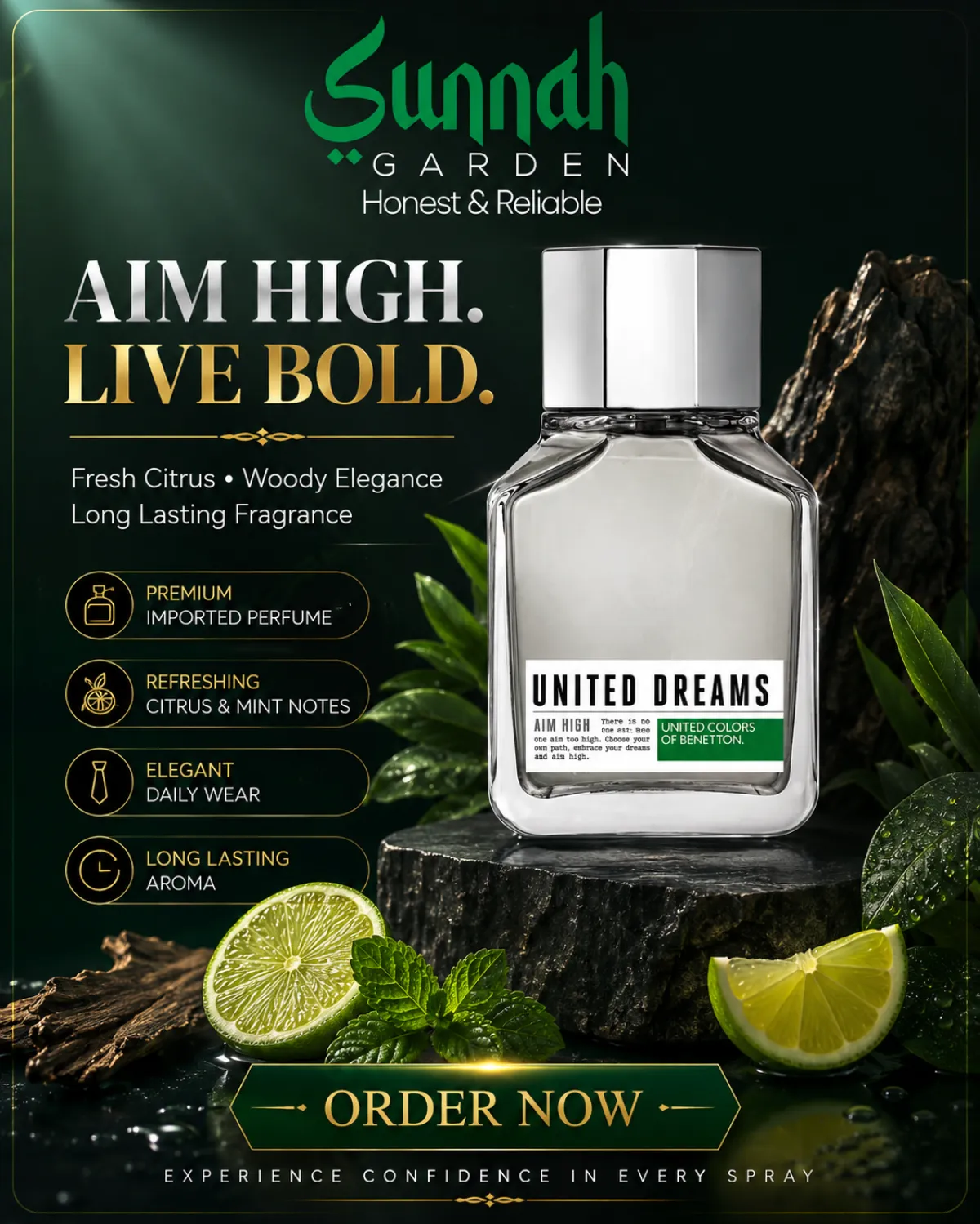 BENETTON UNITED DREAMS AIM HIGH FOR MEN EDT 100ML - Image 1