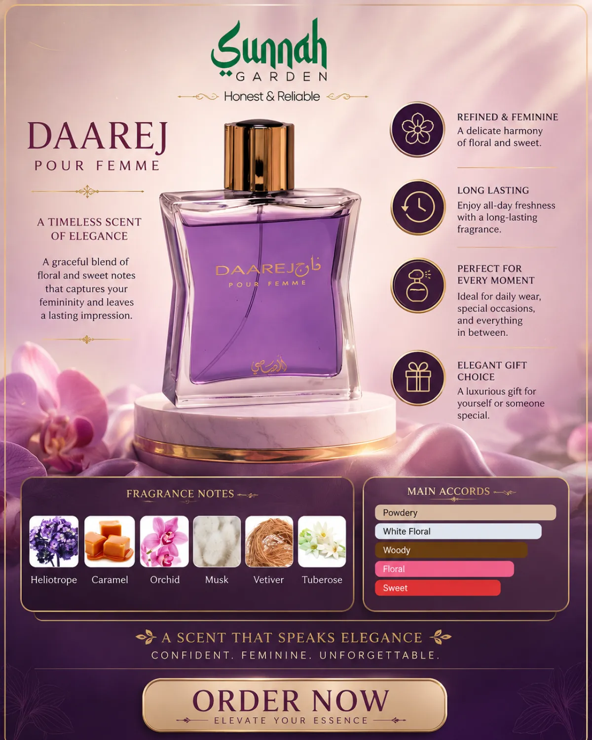 Daarej pour Femme Rasasi for women 100ml - Image 1