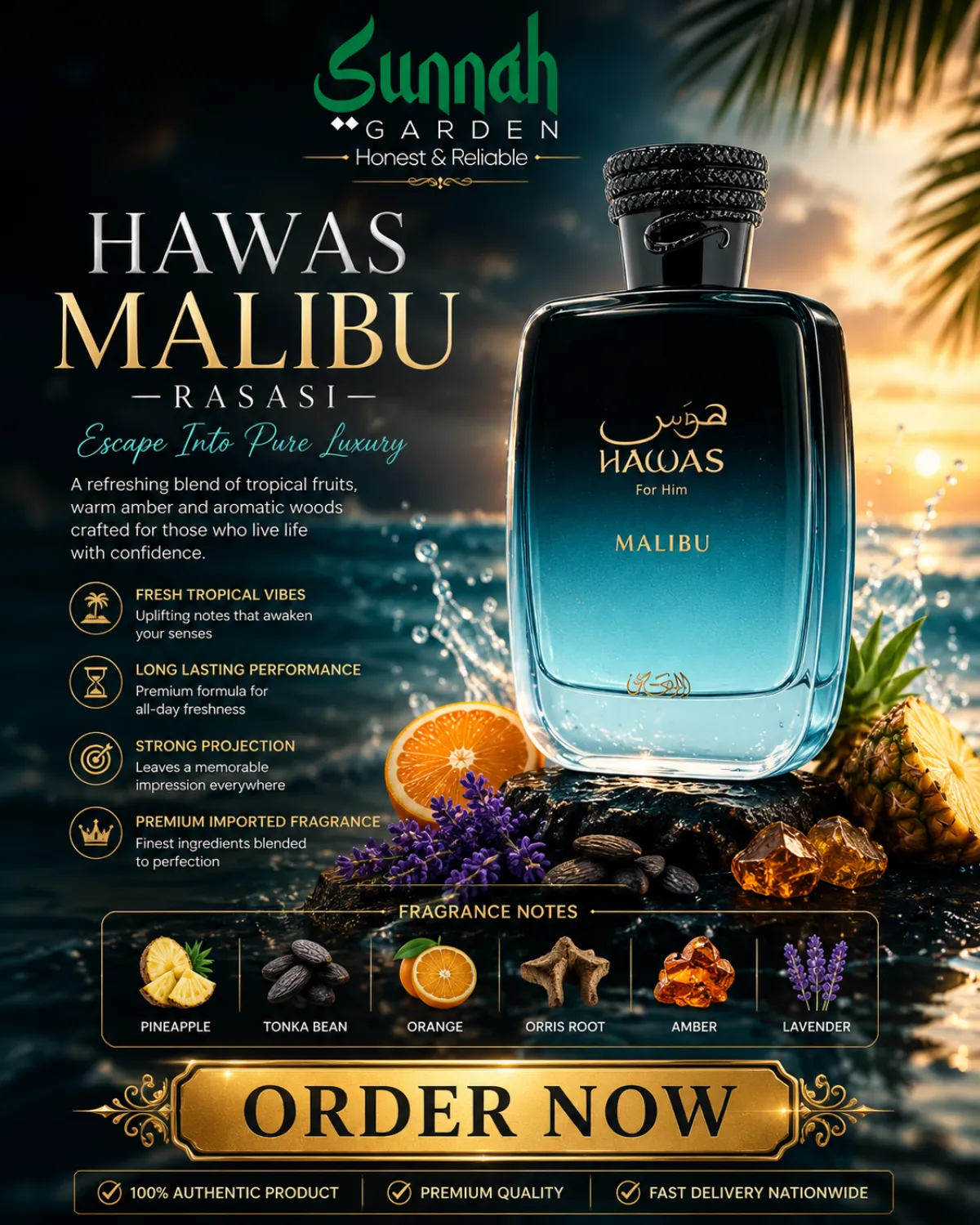 Hawas Malibu Rasasi for women and men 100ml - Image 1