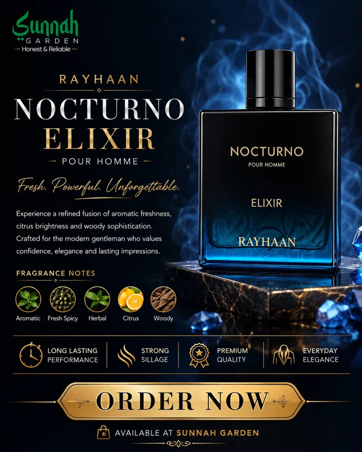 Nocturno Elixir Rayhaan for men 100ml - Image 1