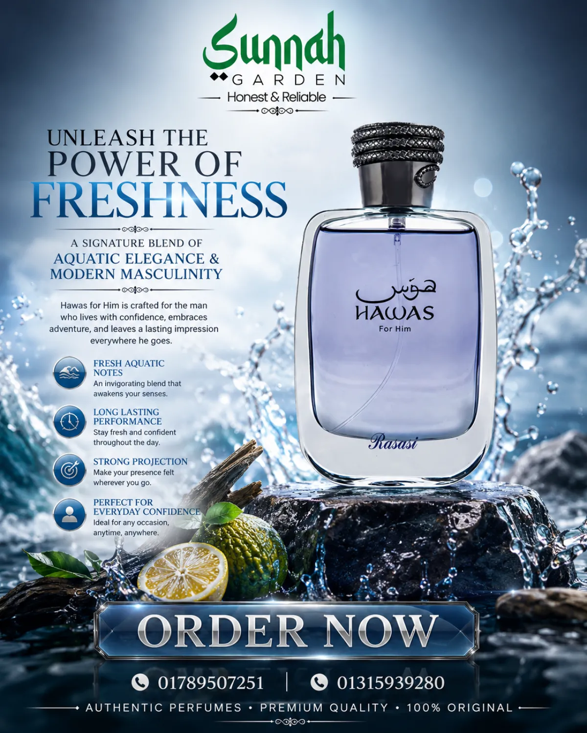 Hawas for him Eau de Parfum Spray 100ml - Image 1