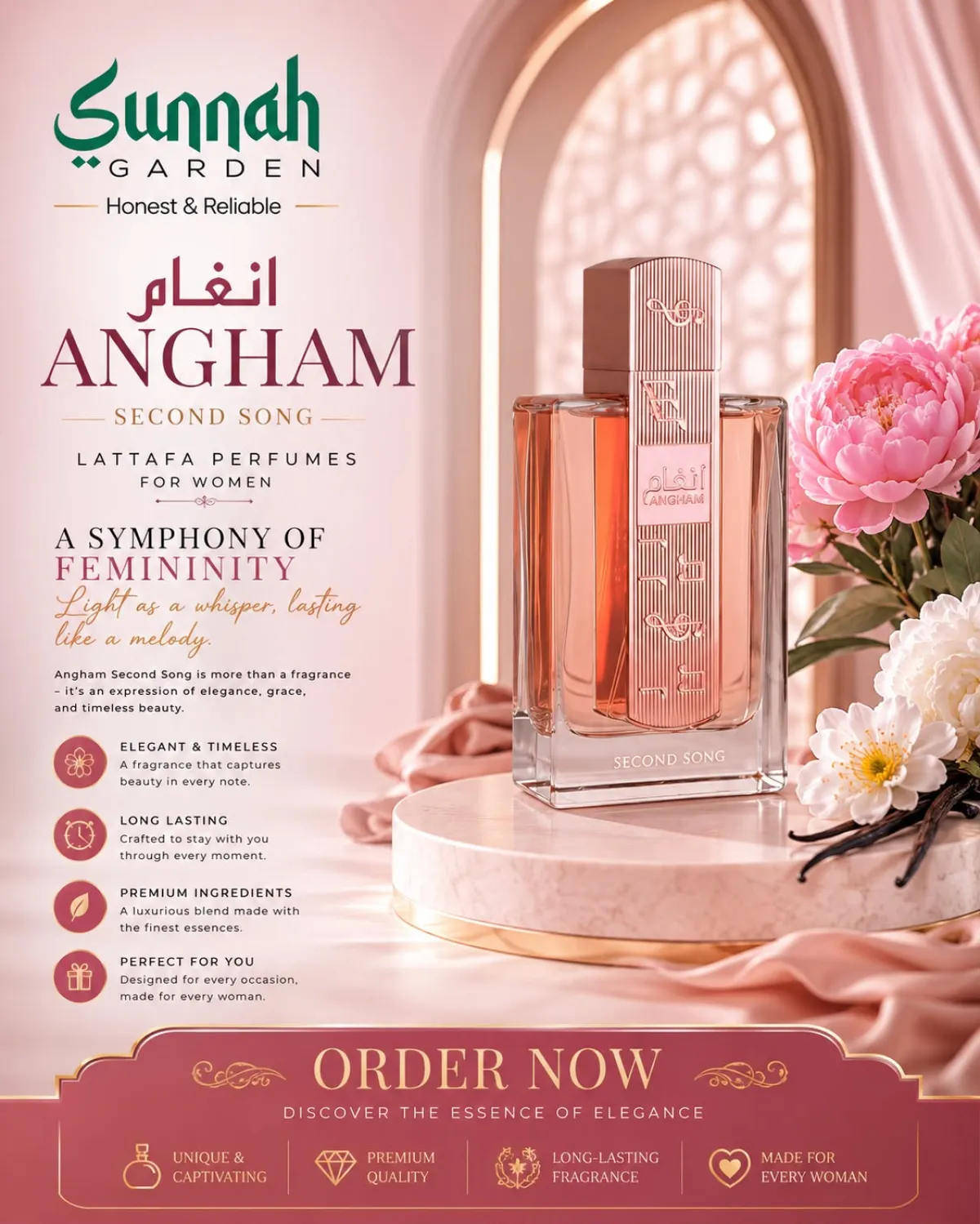 Angham Second Song Lattafa Perfumes for women 100ml - Image 1