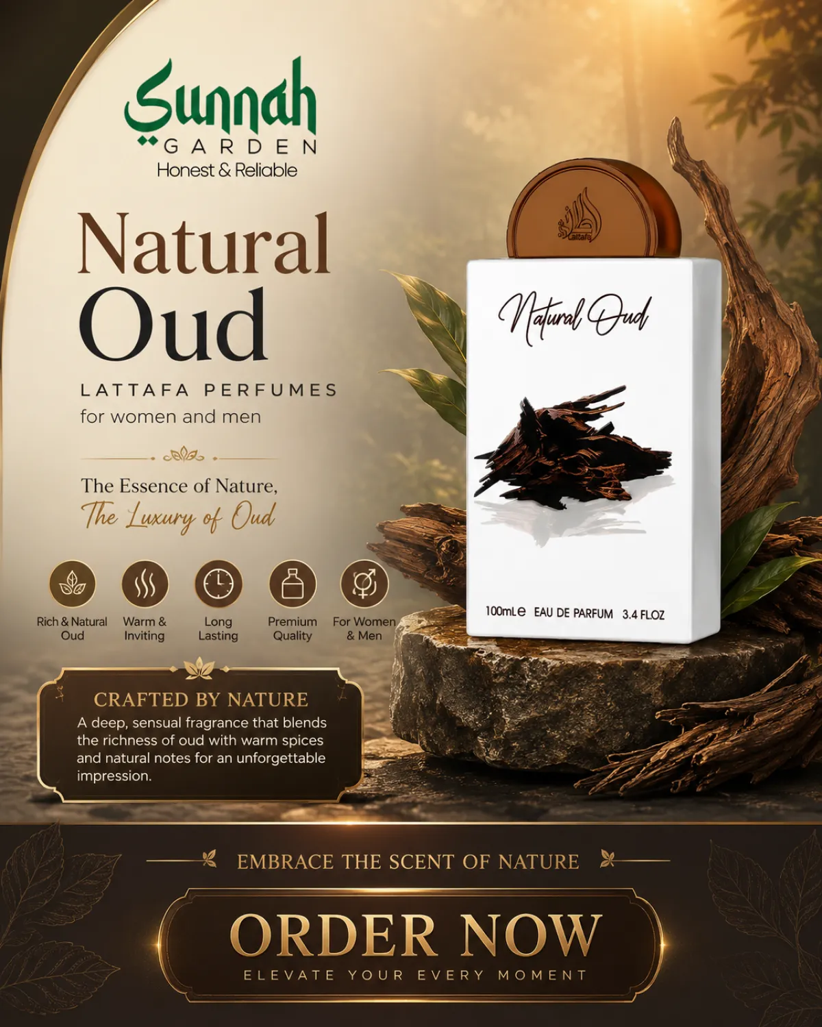 Lattafa Pride Natural Oud Eau de Parfum for Everyone - Image 1