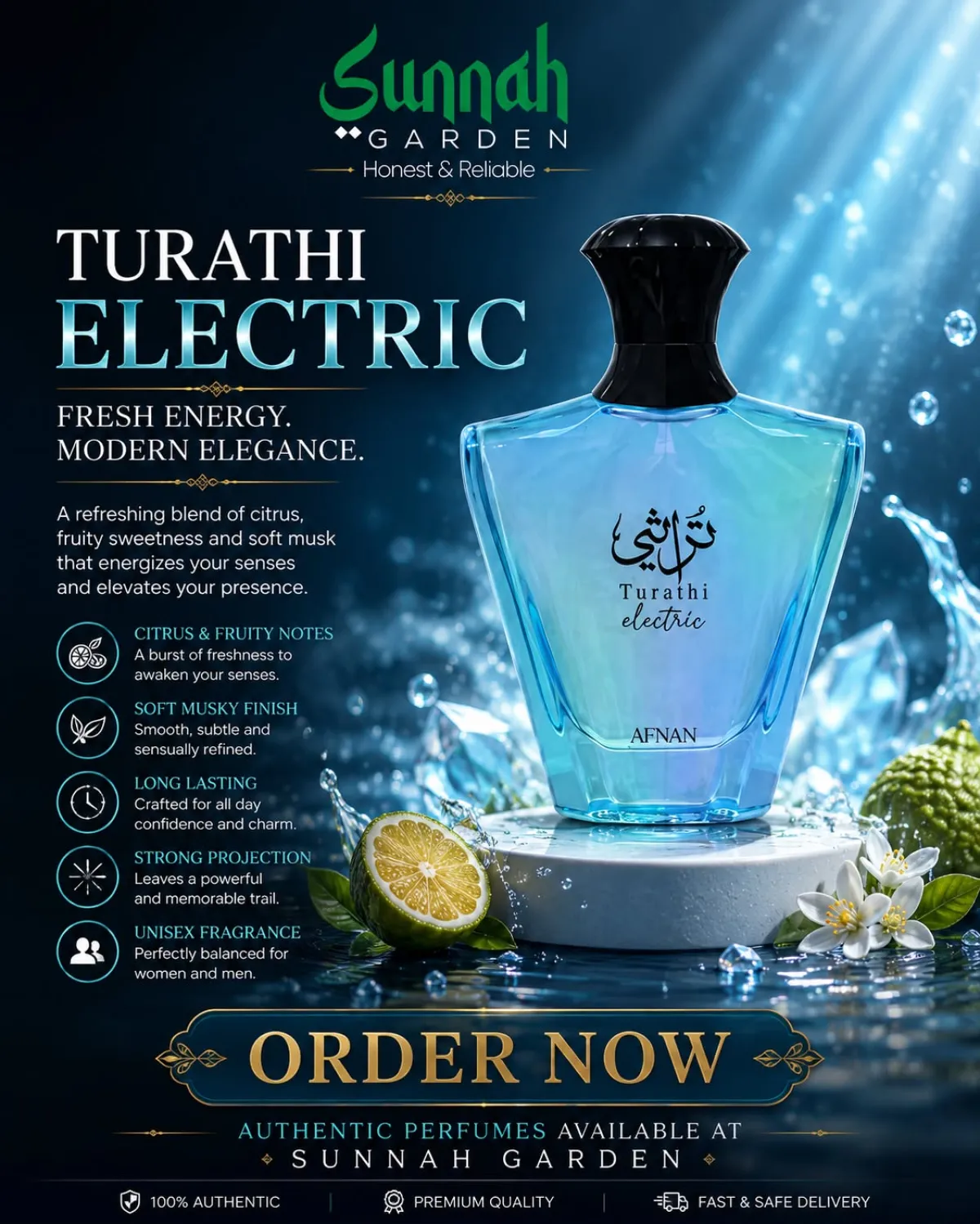 Turathi Electric Afnan for women and men 100ml - Image 1