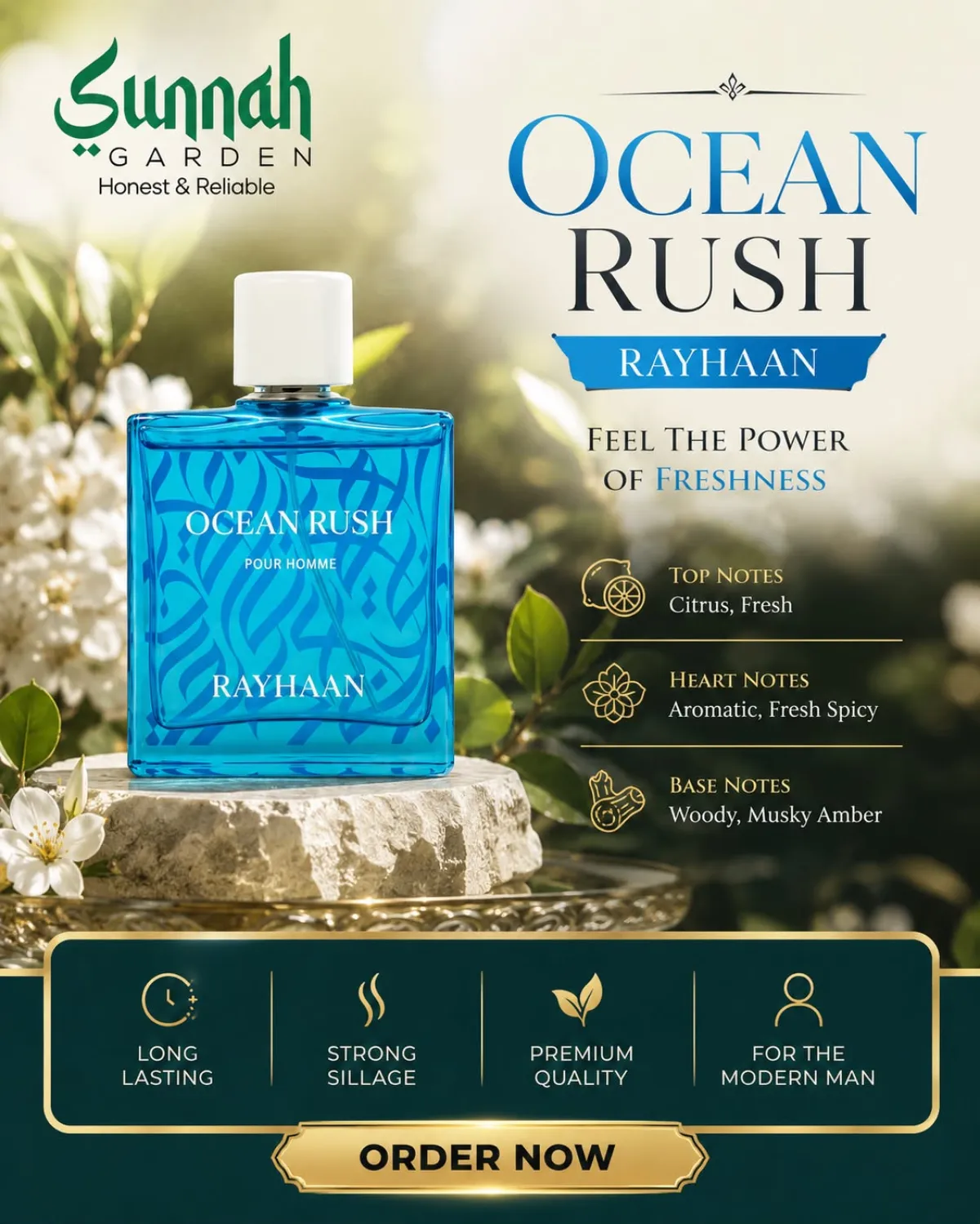 Ocean Rush Rayhaan for men 100ml - Image 1