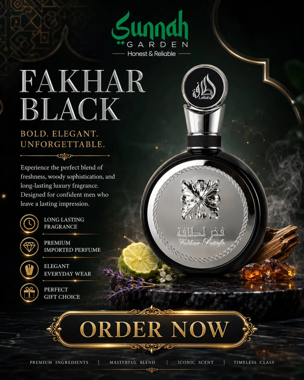 Fakhar Black Lattafa Perfumes for men 100ml - Image 1
